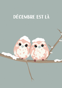 Deux oiseaux d&rsquo;hiver sur une branche